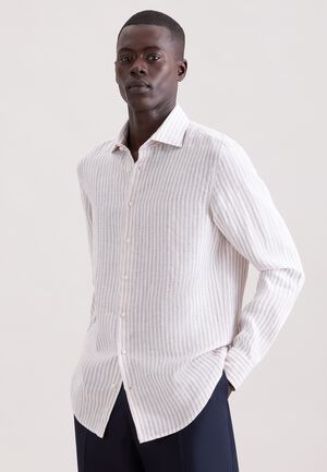 Linen shirt Slim 1/1 Kent-Collar Stripes