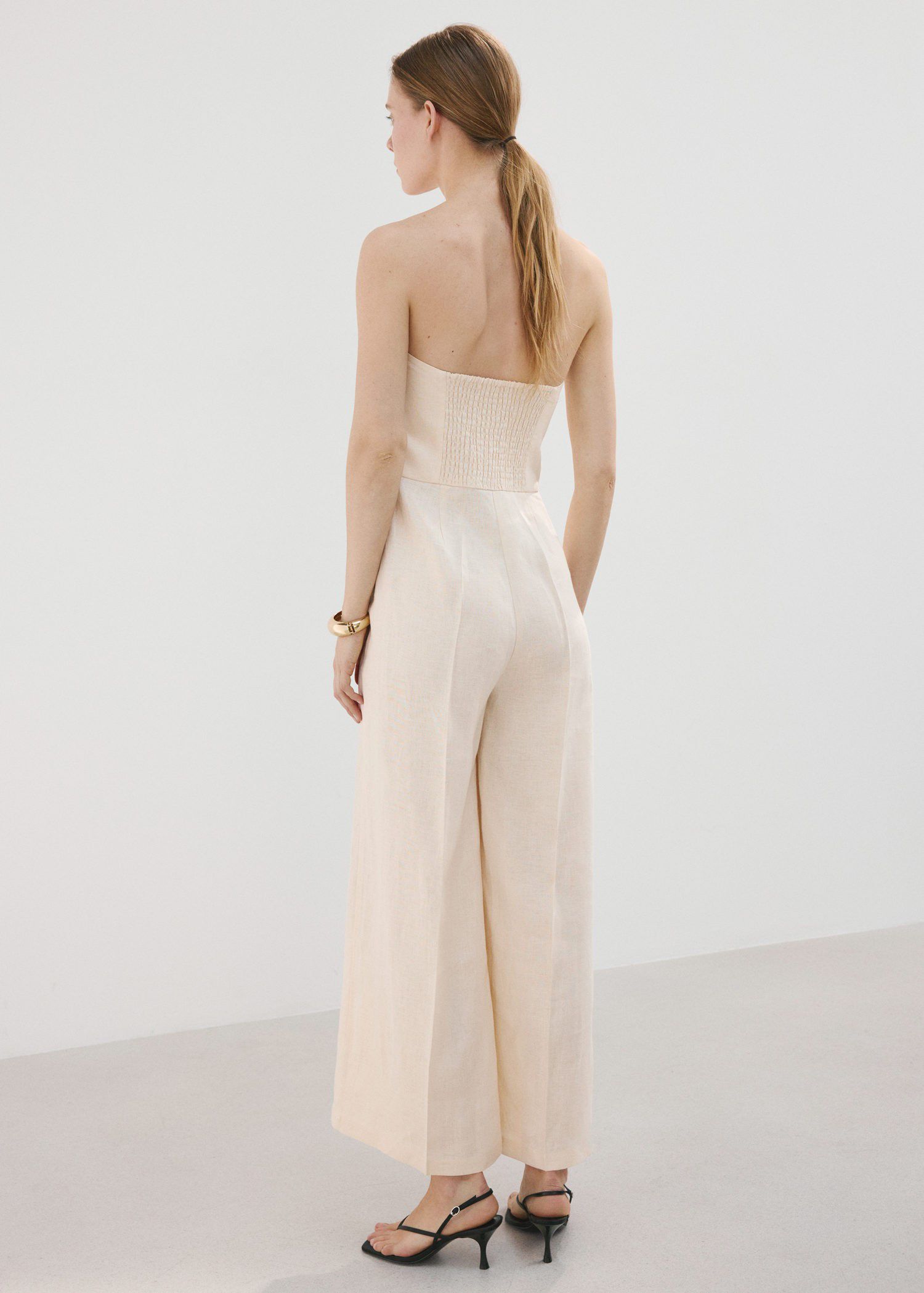 Linen bandeau jumpsuit