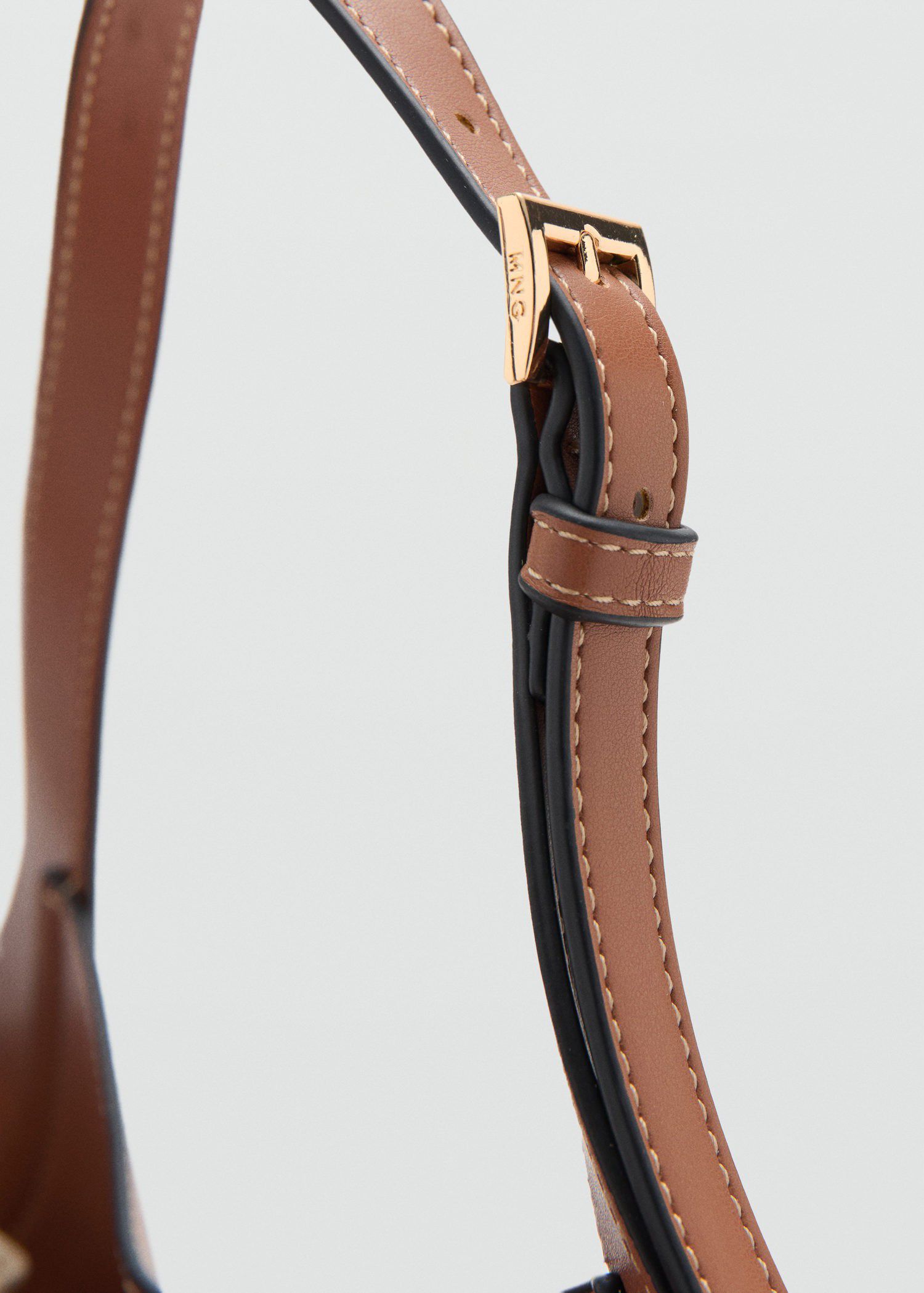 Medium faux leather shoulder bag
