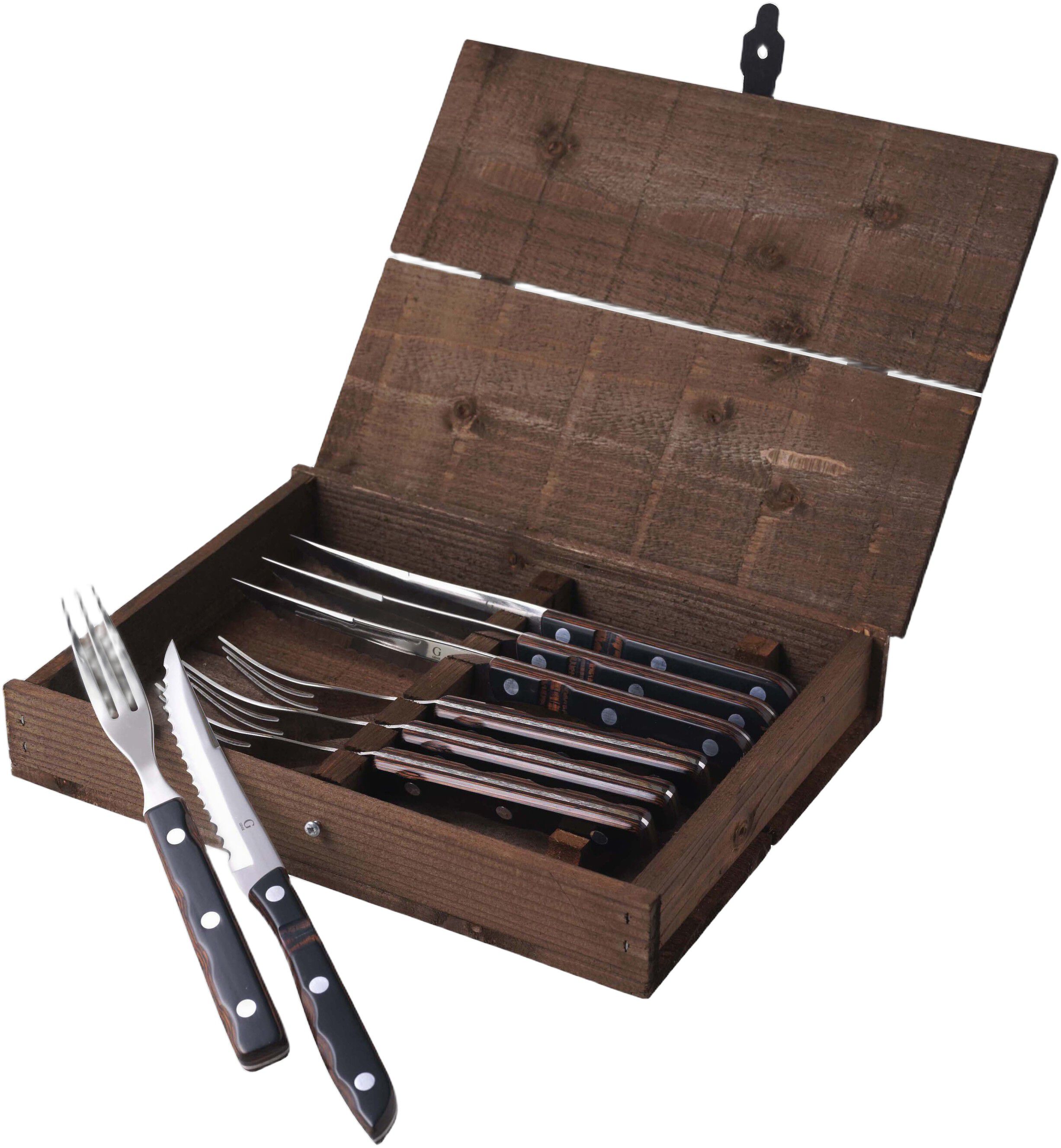 Steakbestik/grillbestik Old farmer classic 8 dele Tr&aelig;/St&aring;l