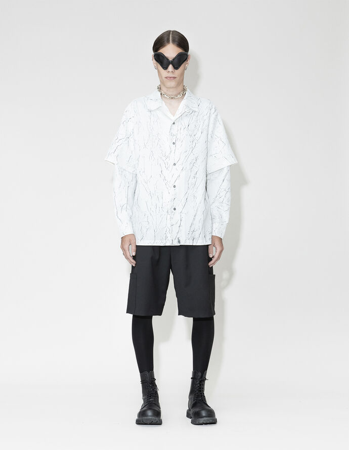 Wrinkle Two-Layered L/S Shirt