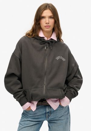 ATHLETIC ESS OVERSIZED ZIPHOOD