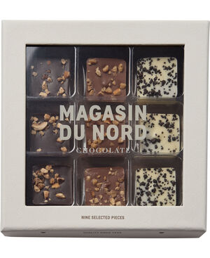 Æske, 9 stk. Dessertchokolade, 90g