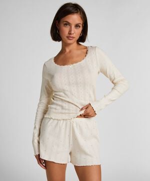 Pointelle Pyjama Top