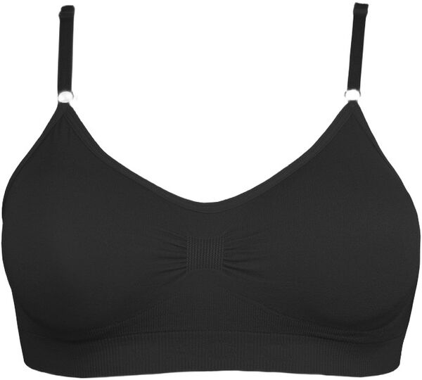 Comfort Bra Spaghetti Straps - bamboo black - XL