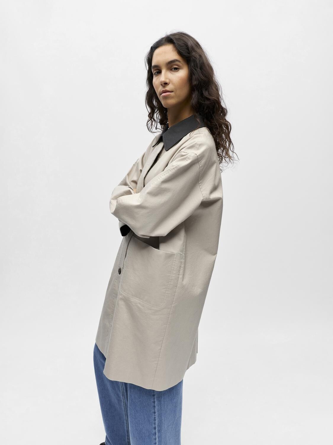 OBJALORA L/S LO LONG TRENCHCOAT 143
