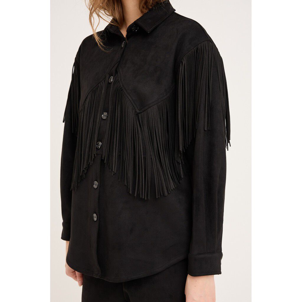 Suede Fringe Shirt