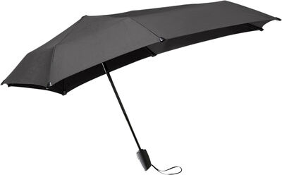 Senz Mini Automatic foldable storm umbrella pure black