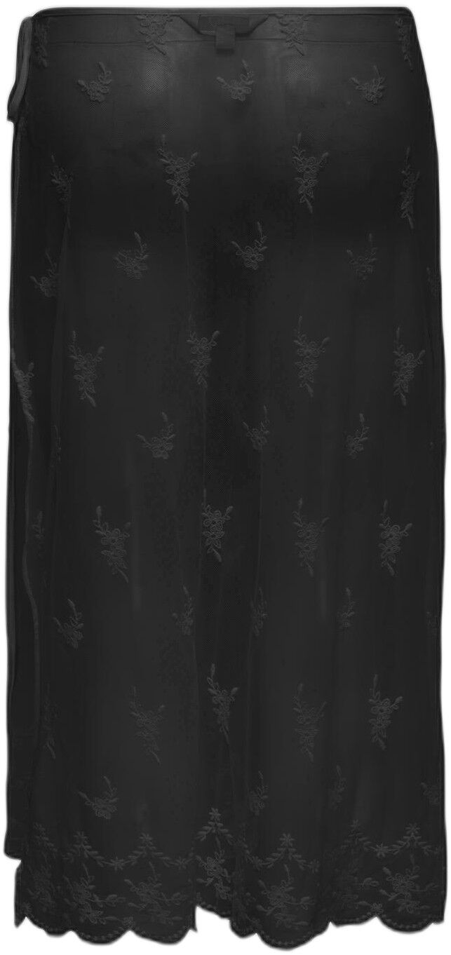 ONLSAFEA MIDI MESH LACE TIE SKIRT W
