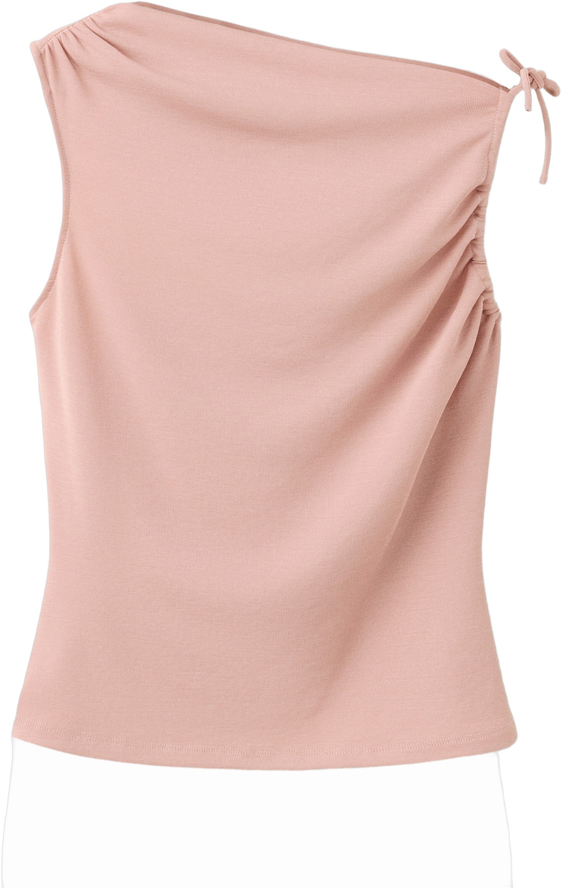 Asymmetric ruched top