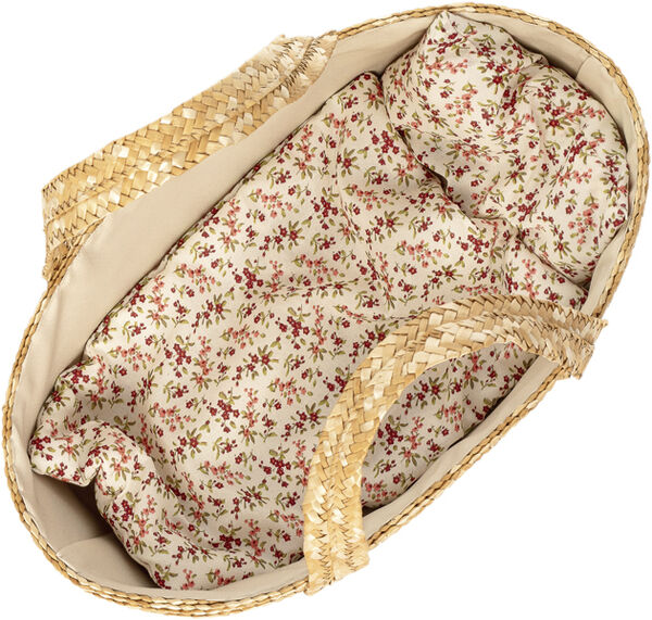 Moseskurv 35cm m sengetøj