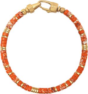 Orange Jasper Heishi Bracelet