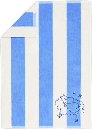 Moomin Arabia 50x70cm håndklæde Mumitrold blåstribet GOTS