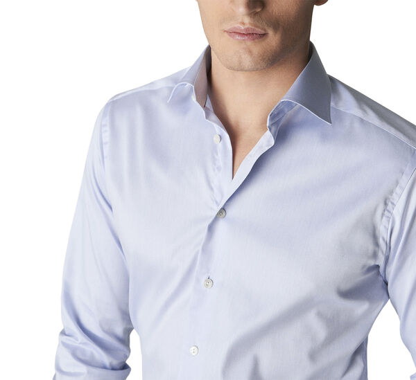 Light Blue Signature Twill Shirt French Cuffs - Slim Fit