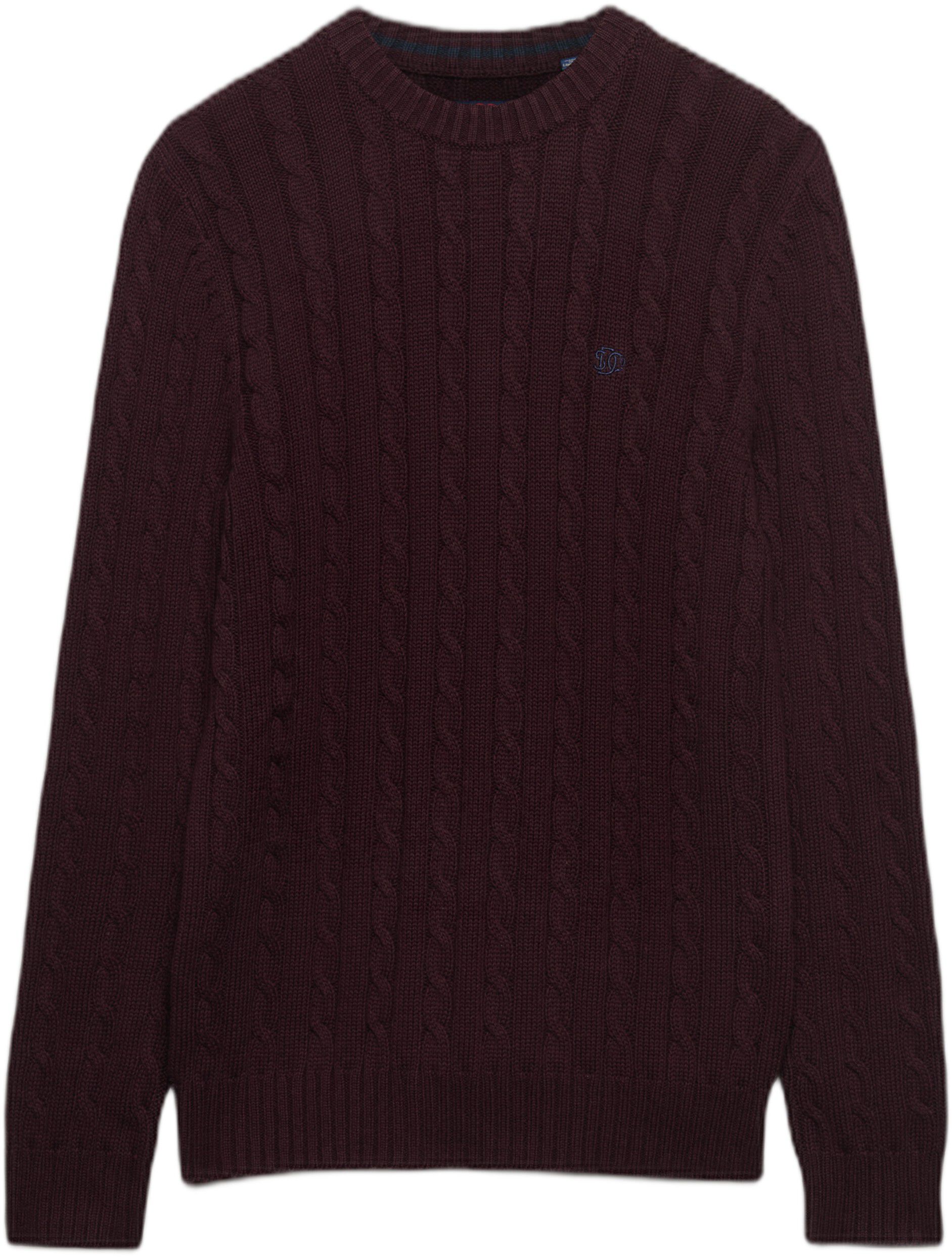 COTTON CABLE KNIT CREW