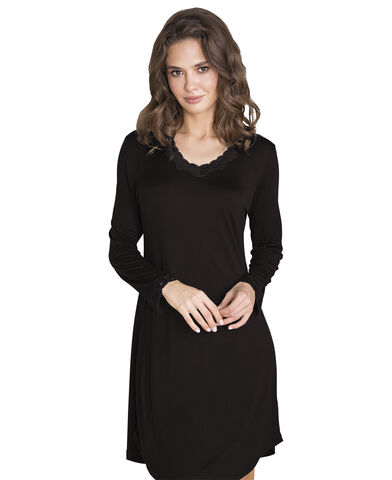 Silk Jersey - Nightgown, Long sleeve