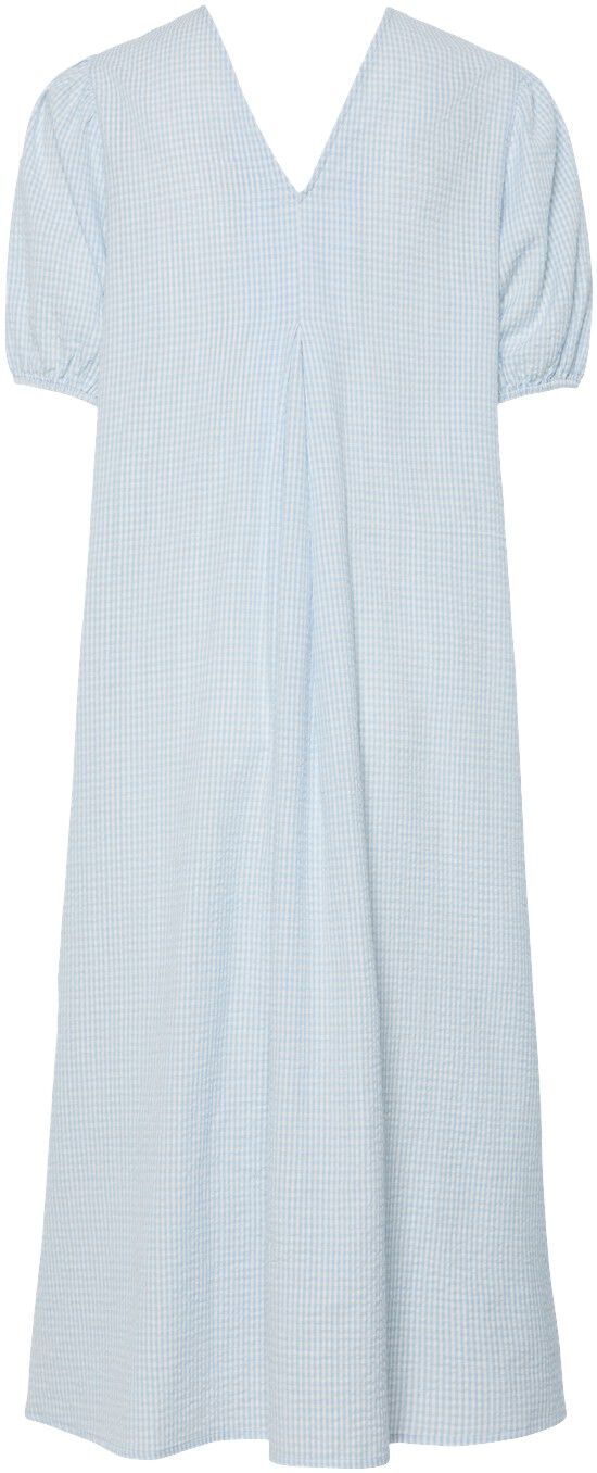 PCALMA 2/4 V-NECK MIDI DRESS WVN D2