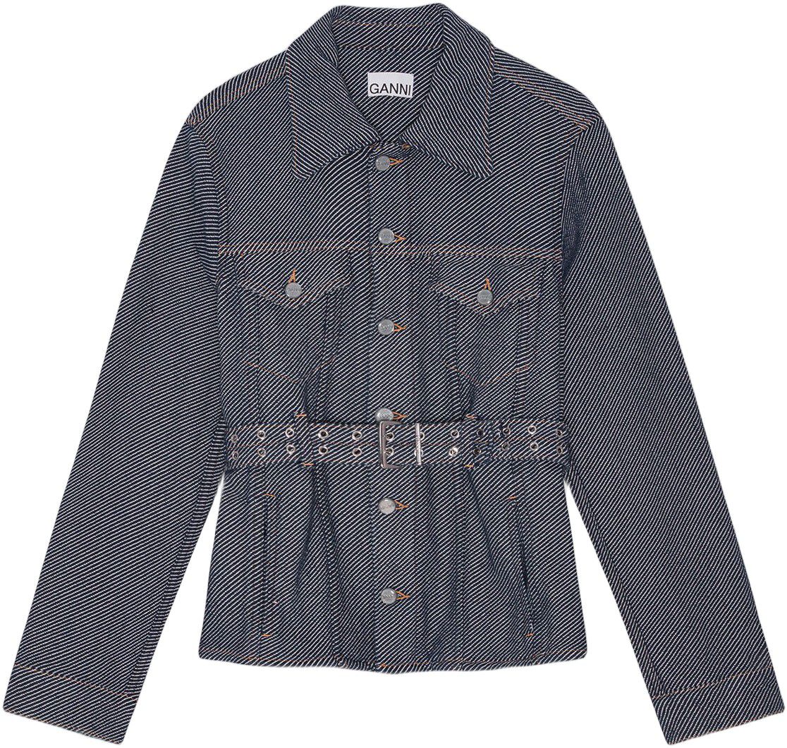 Light Denim Belt Midi Dress