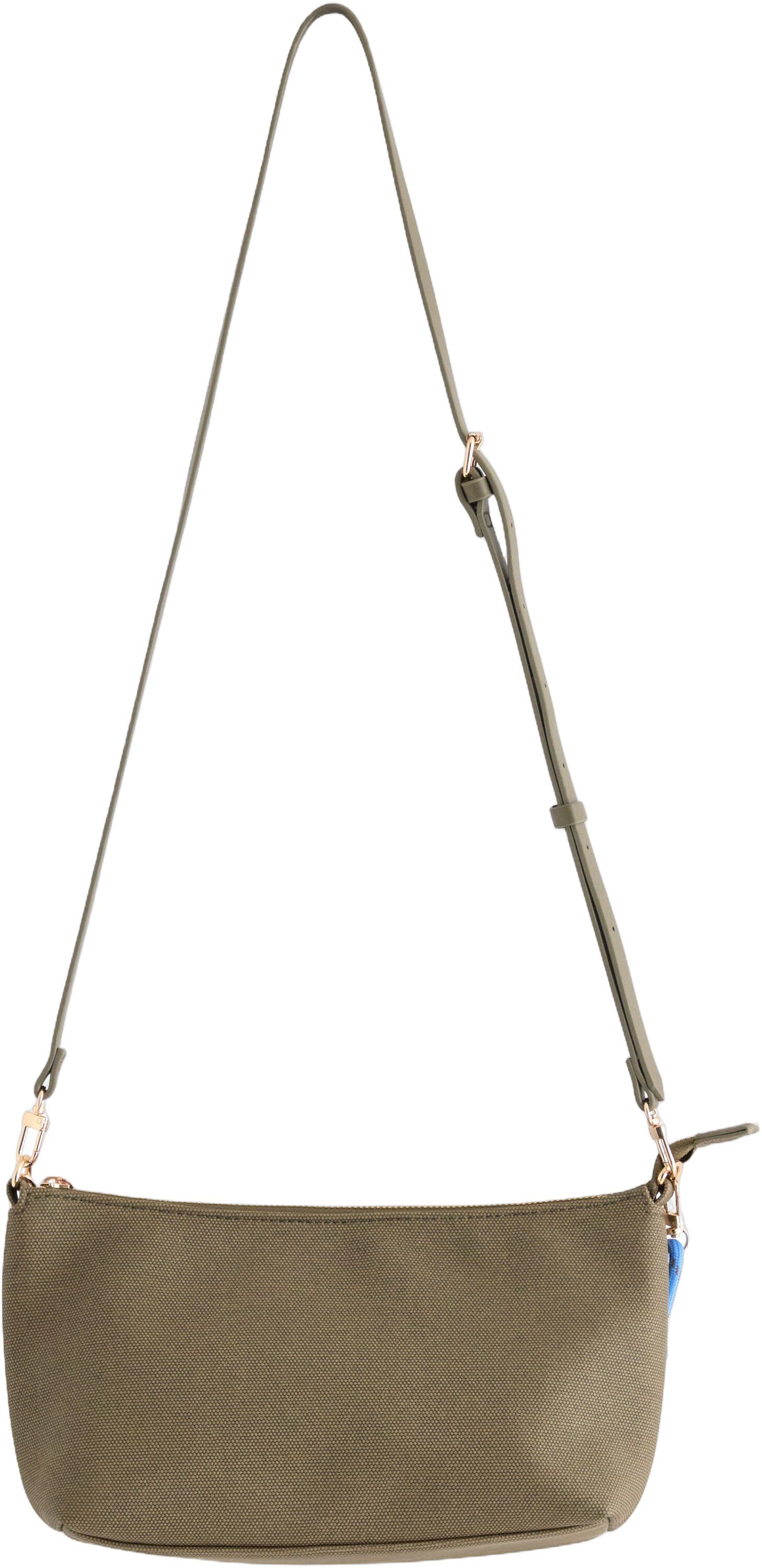 Skuldertaske med lynl&aring;slukning og e