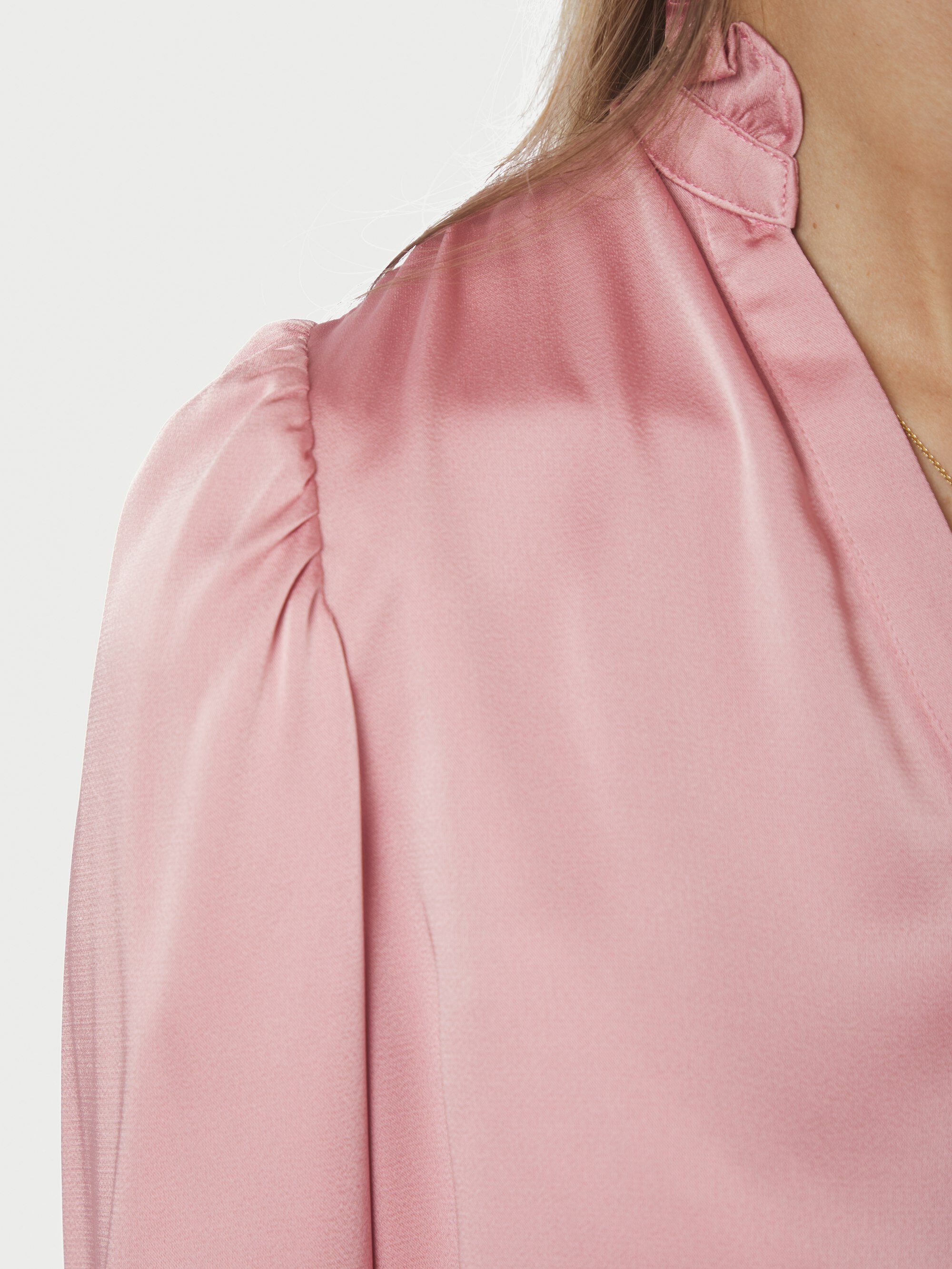 Delsie Drapy Sateen Blouse