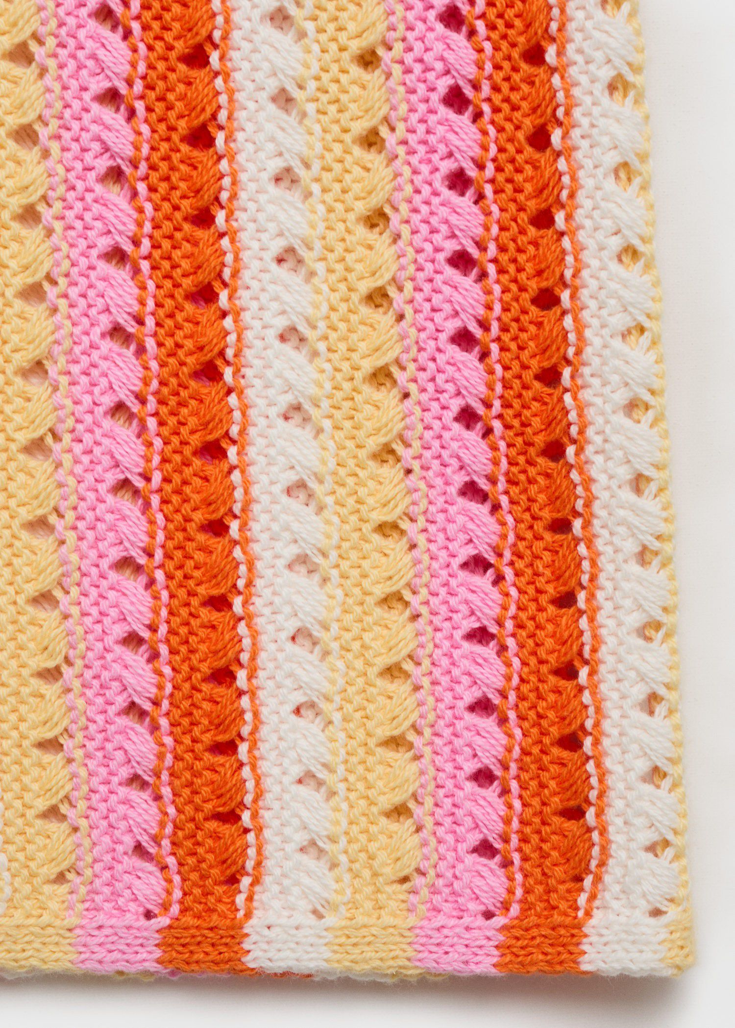 Two-tone striped crochet skirt