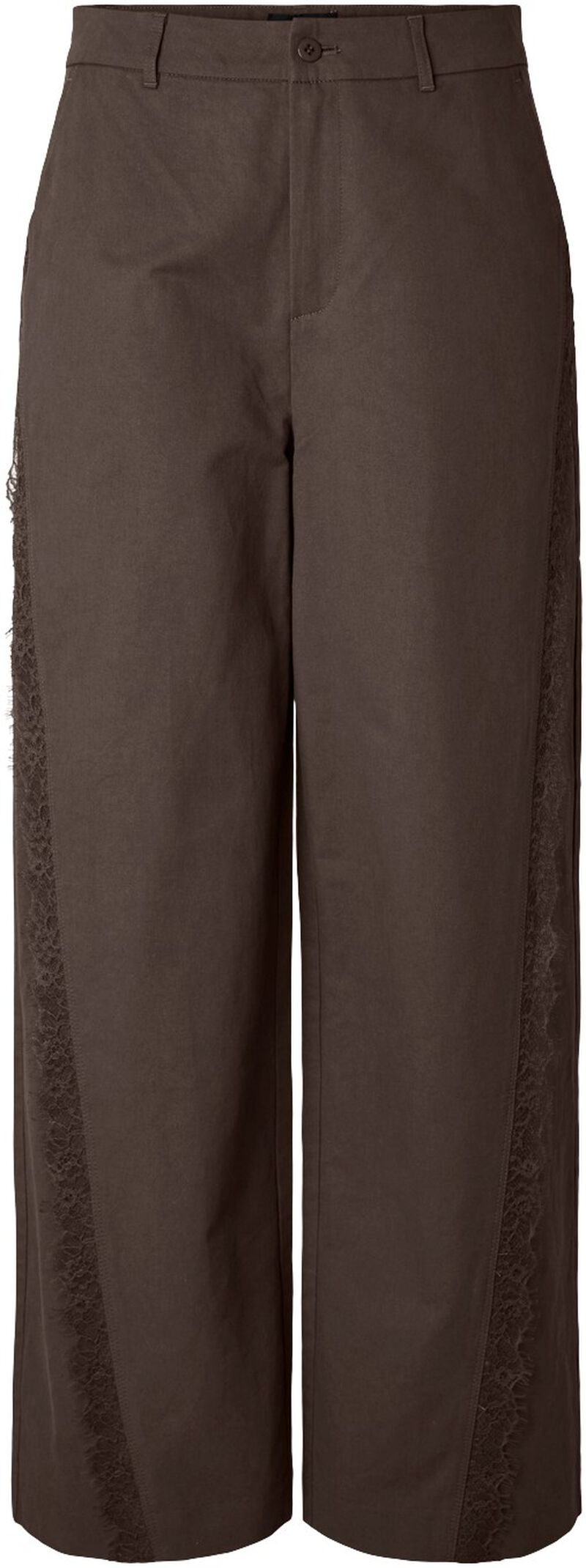 Pctea Hw Lace Detail Wide Pant Wvn