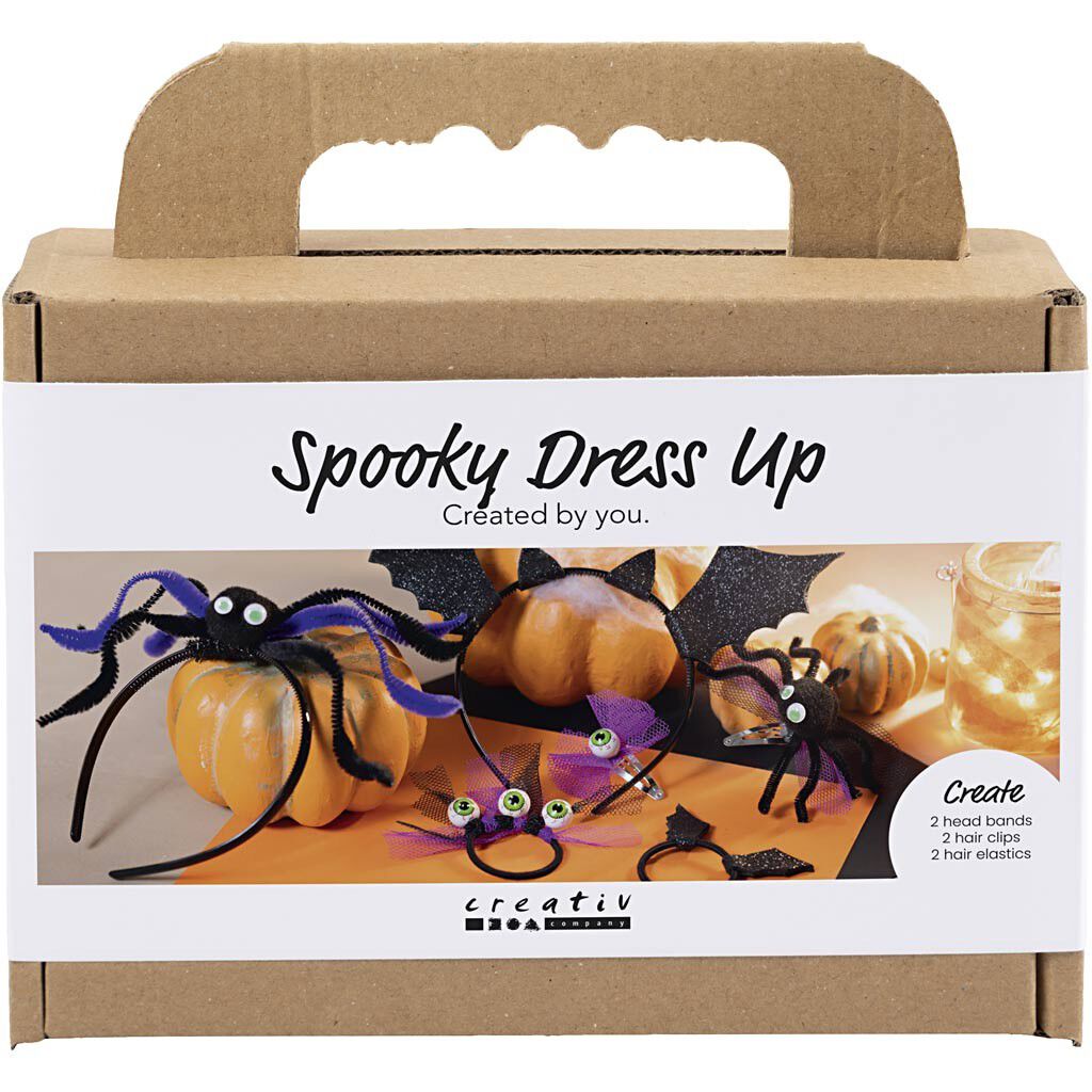 Mini DIY Kit Spooky Udkl&aelig;dning, H&aring;rb&oslash;jler, h&aring;rsp&aelig;nder og h&aring;r