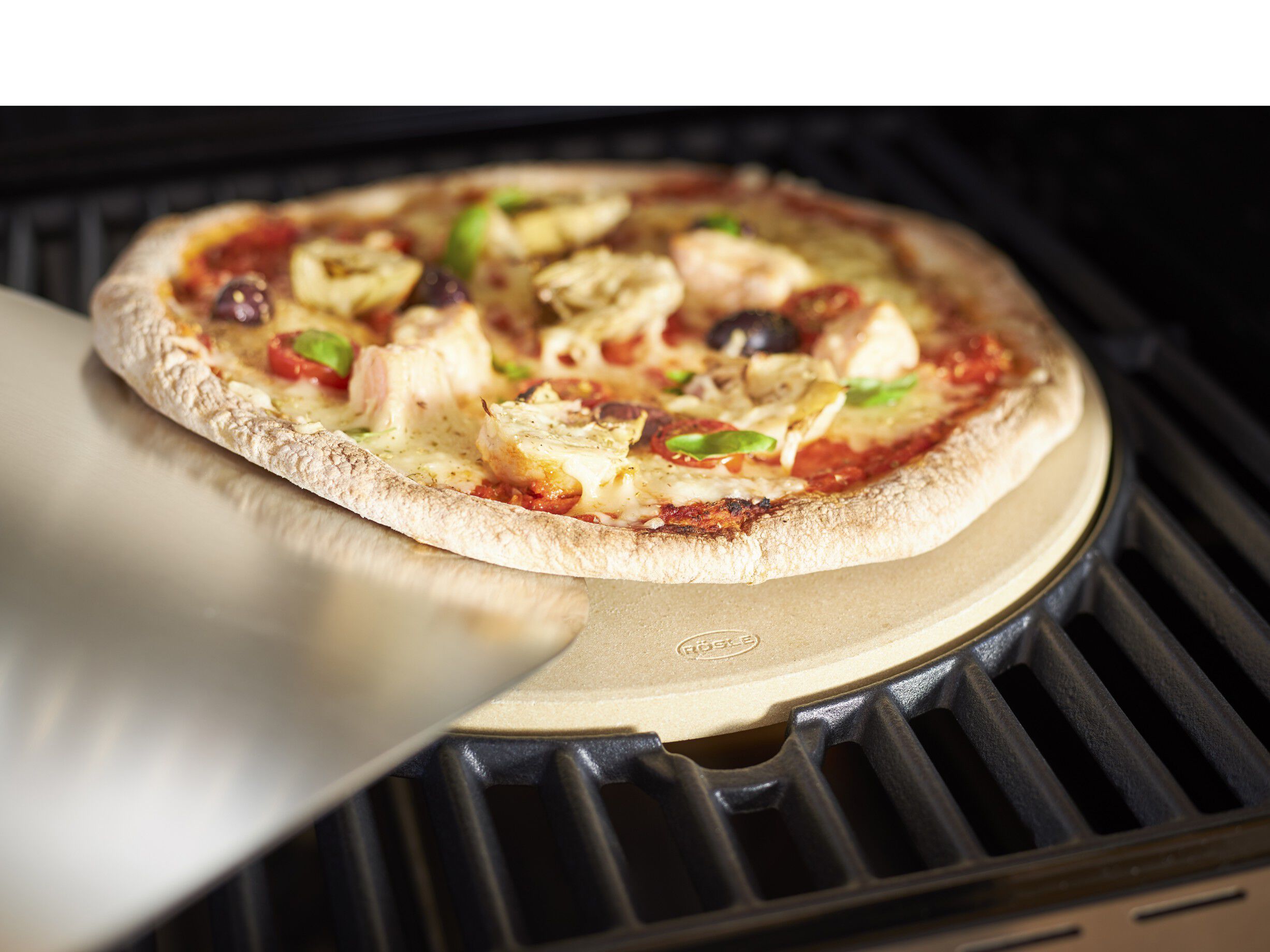 Pizzaspade 76 x 30,5 cm Aluminium/gummitr&aelig;