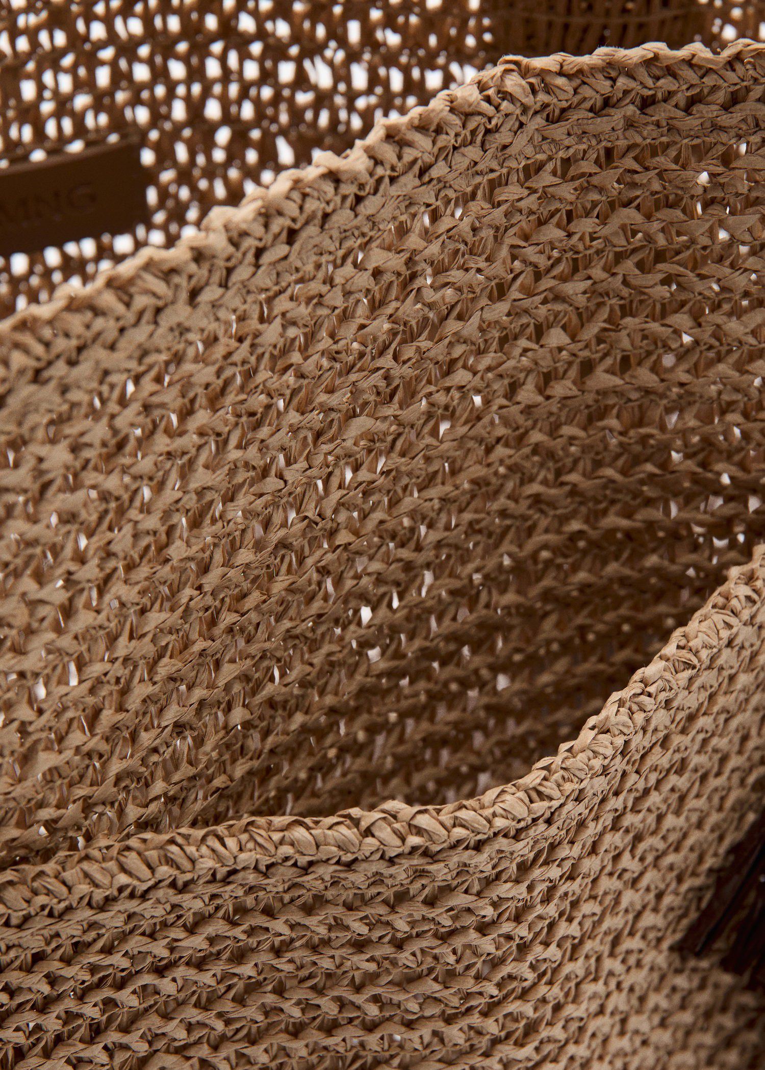 Natural fibre tote bag