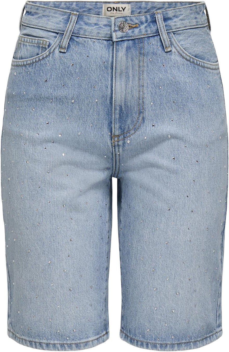ONLSONNY HW WIDE RHINST DNM SHORTS