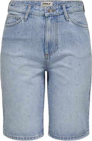 ONLSONNY HW WIDE RHINST DNM SHORTS