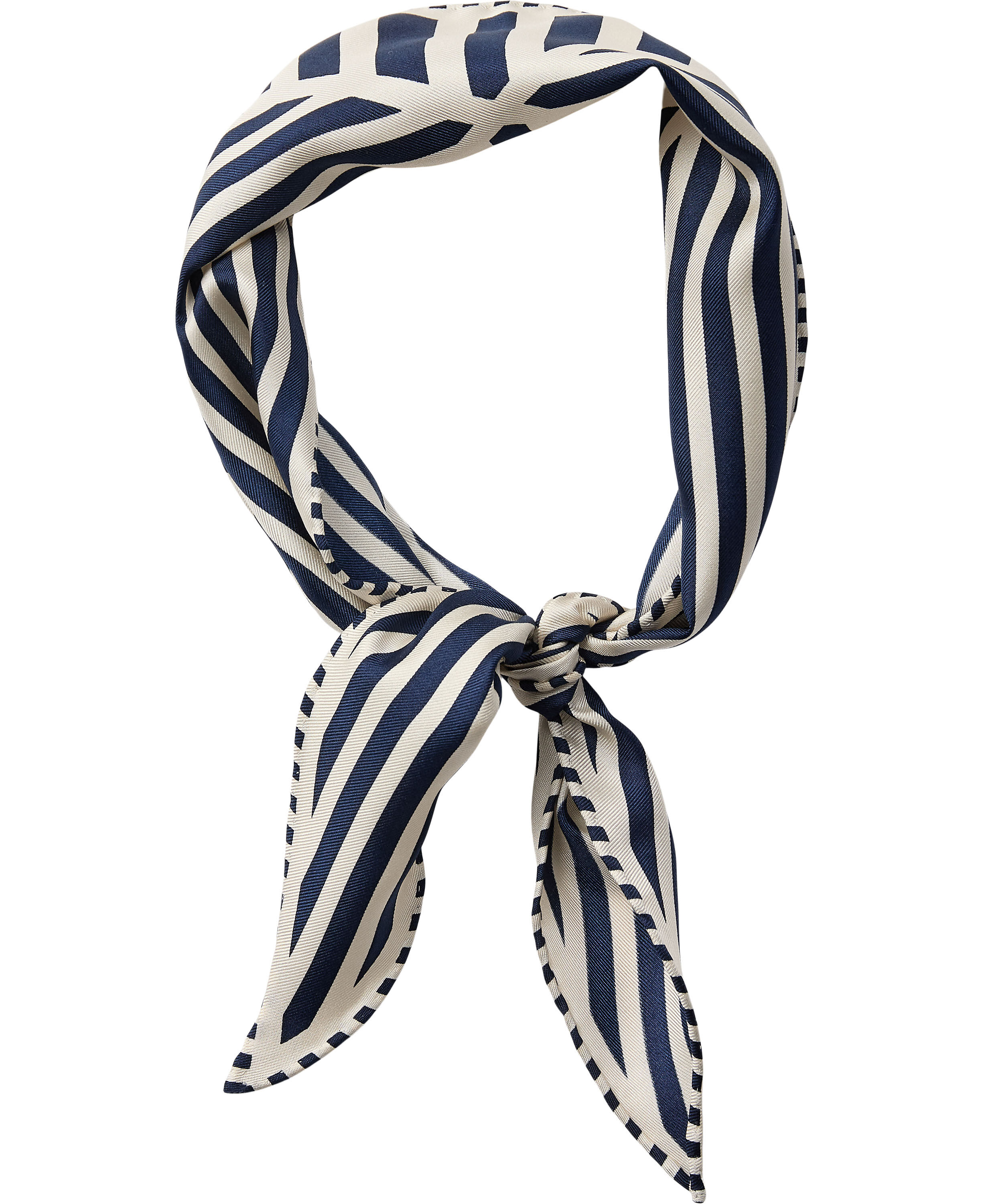 Geometric Scarf 100% Silk - 80x10cm