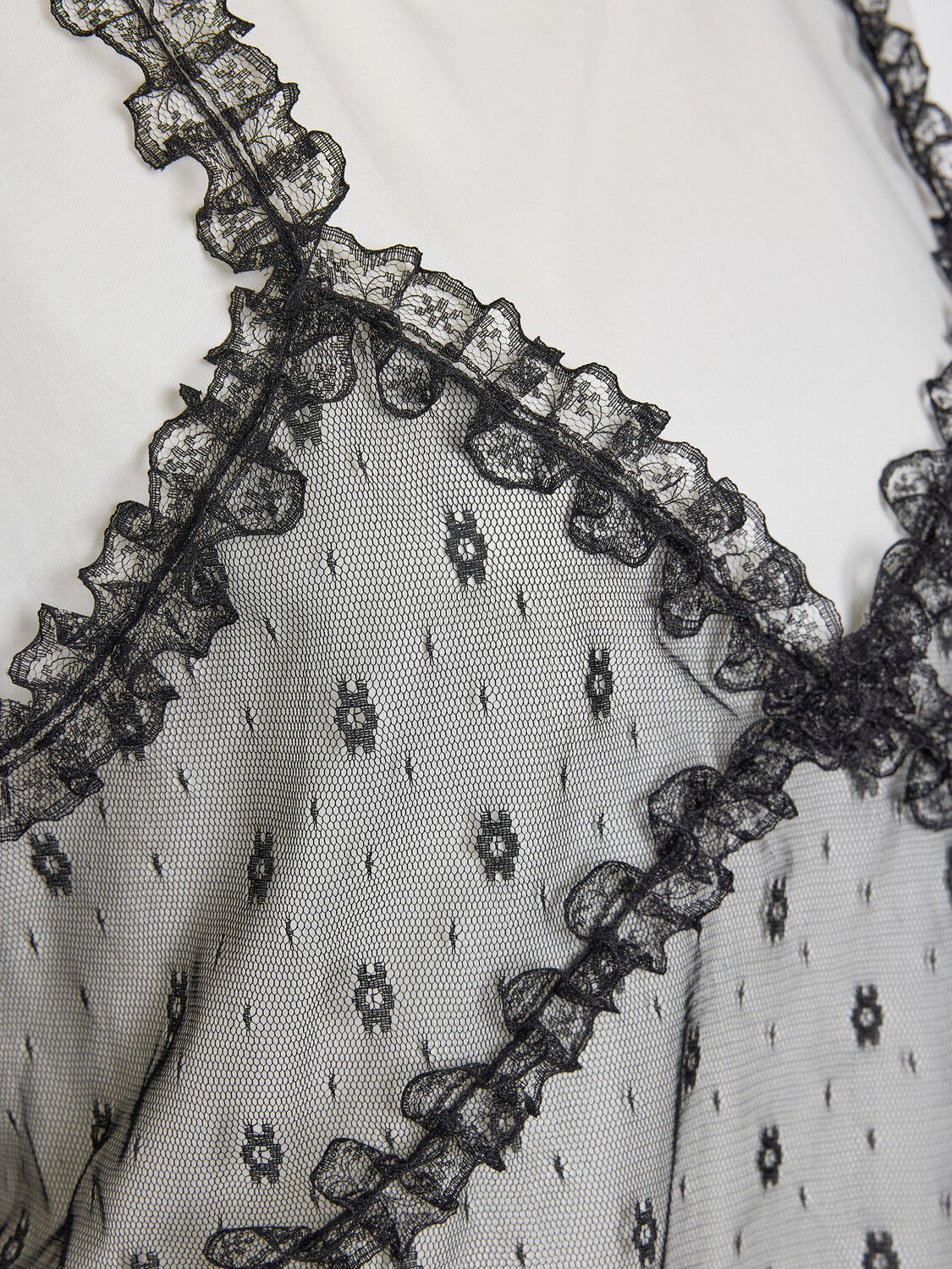 NMSYLVIA NATE FIT S/S LACE TSHIRT T