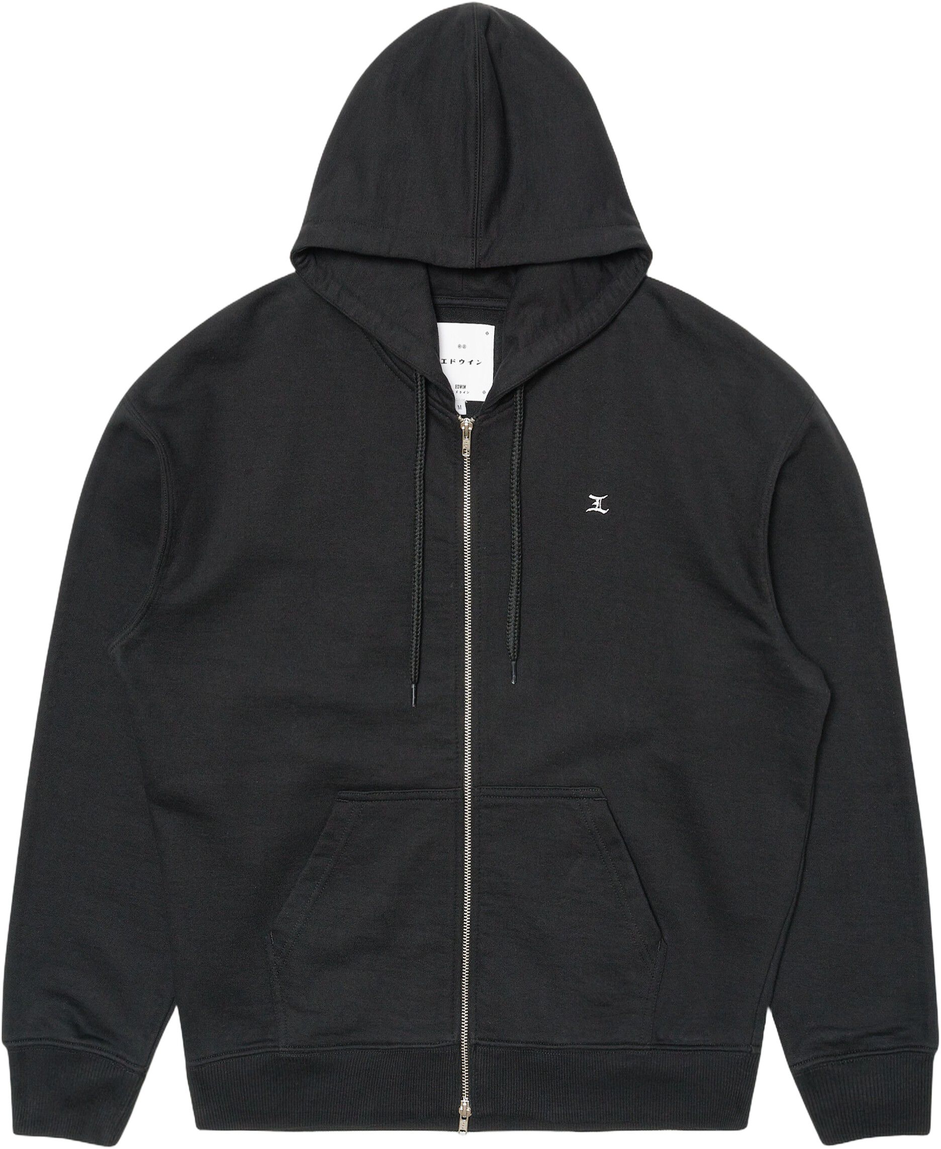 Gem Zipped Hoodie Sweat - Black
