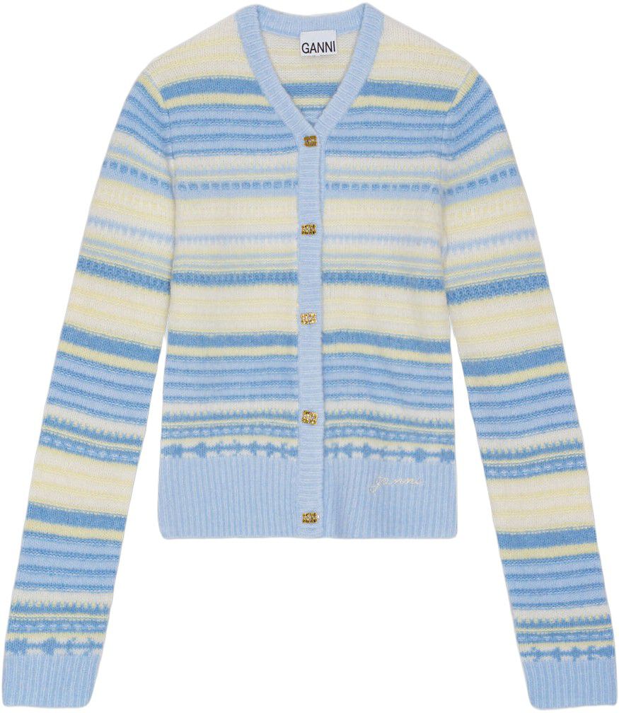 Soft Wool Stripe Cardigan