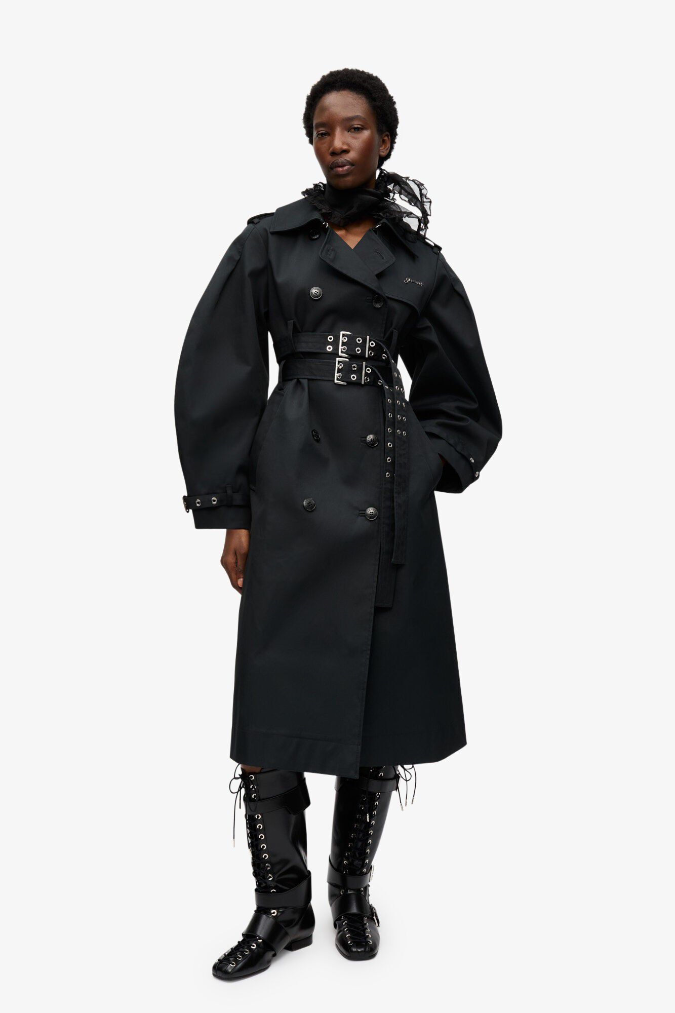 Bonded Cotton Trench Coat