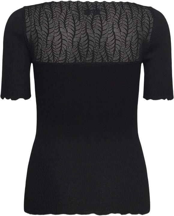 RWBeatha Silk 2/4 SS Boatneck Lace T-shirt