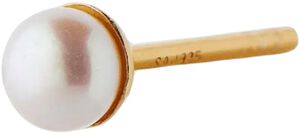 Tres Petite Pearl Ørering -Forgyldt