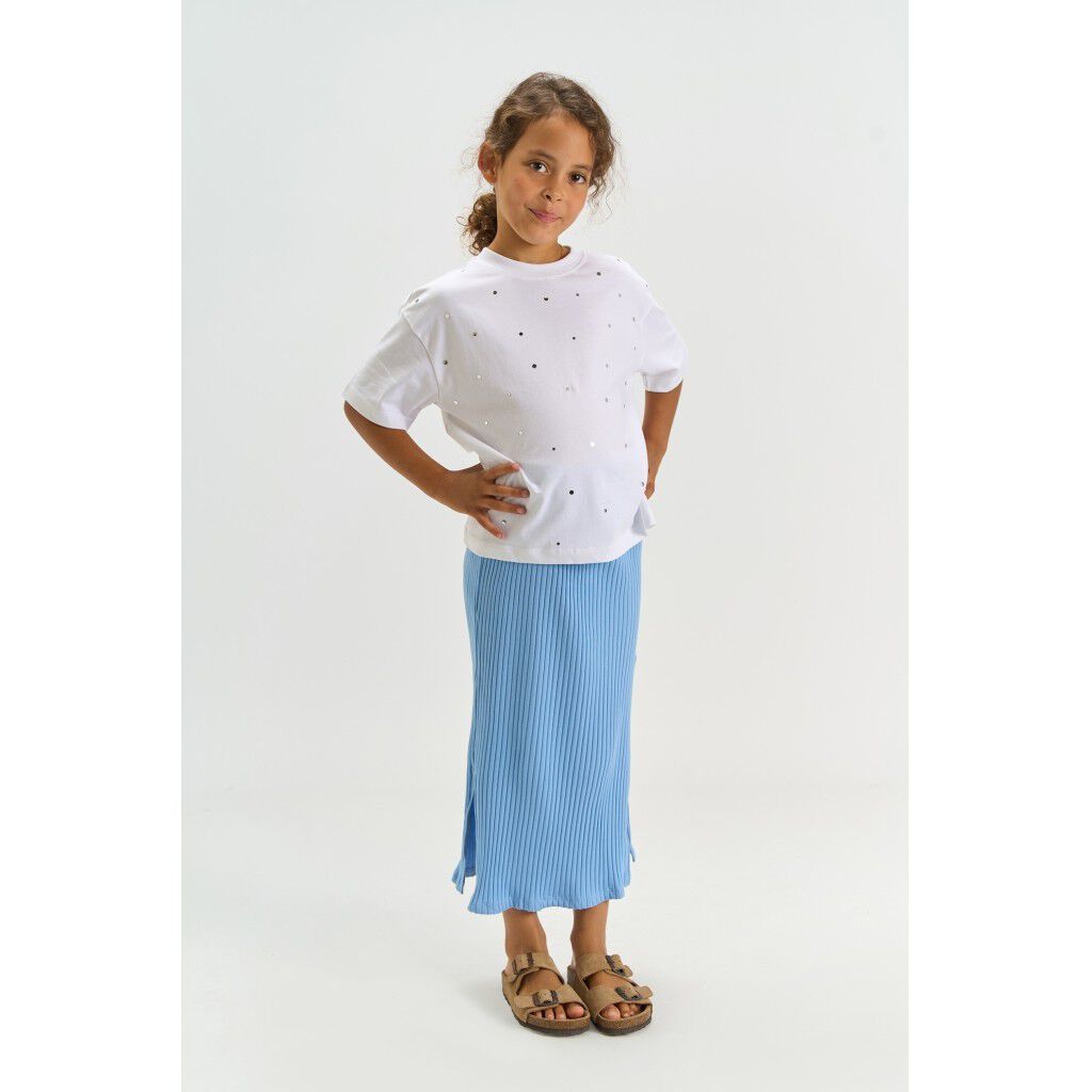 TNTove Long Rib Skirt