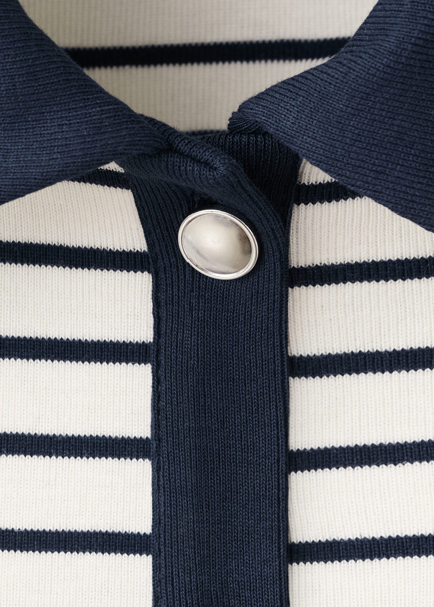 Striped cardigan with jewel buttons