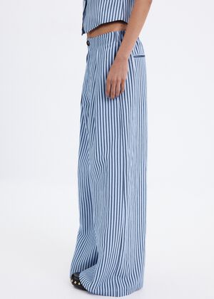 Striped flowy trousers