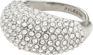 FOCUS recycled crystal ring silver-plated
