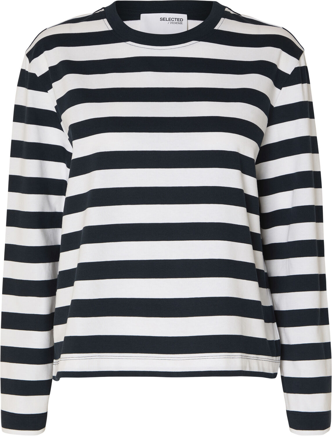 SLFESSENTIAL LS STRIPED BOXY TEE NO