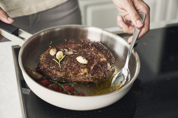 Stegepande, 28 cm, 18/10 rustfrit stål, Keramisk belægning