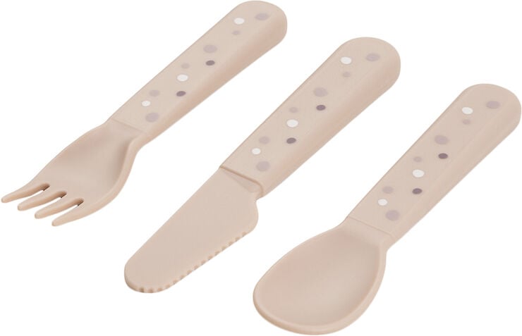 Foodie bestiksæt Happy dots Pudder