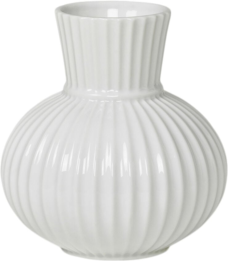 Lyngby Tura Vase H14.5 hvid porcelæn