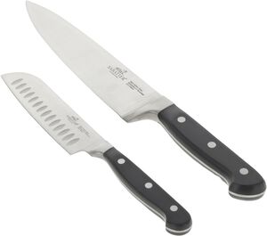 Knivs&aelig;t Pluton 2 dele St&aring;l/Sort