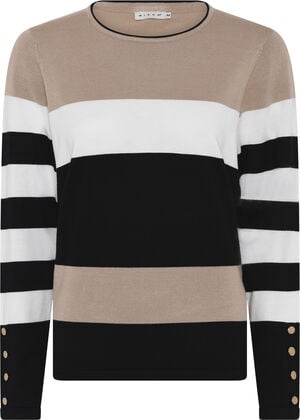 BB Jumper_ BBViscoseStripeKnit