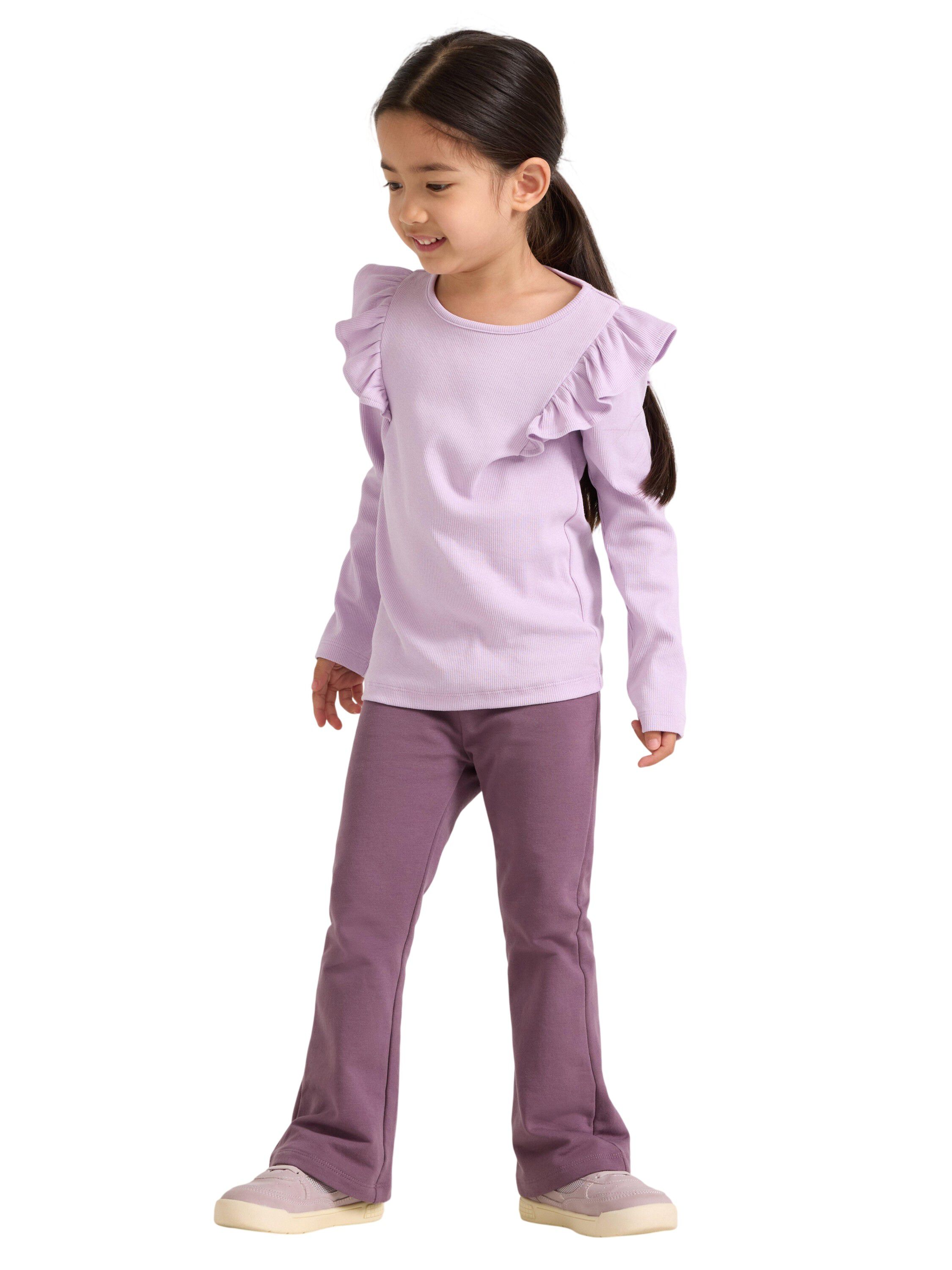 Long-sleeved top in ribbed cotton j