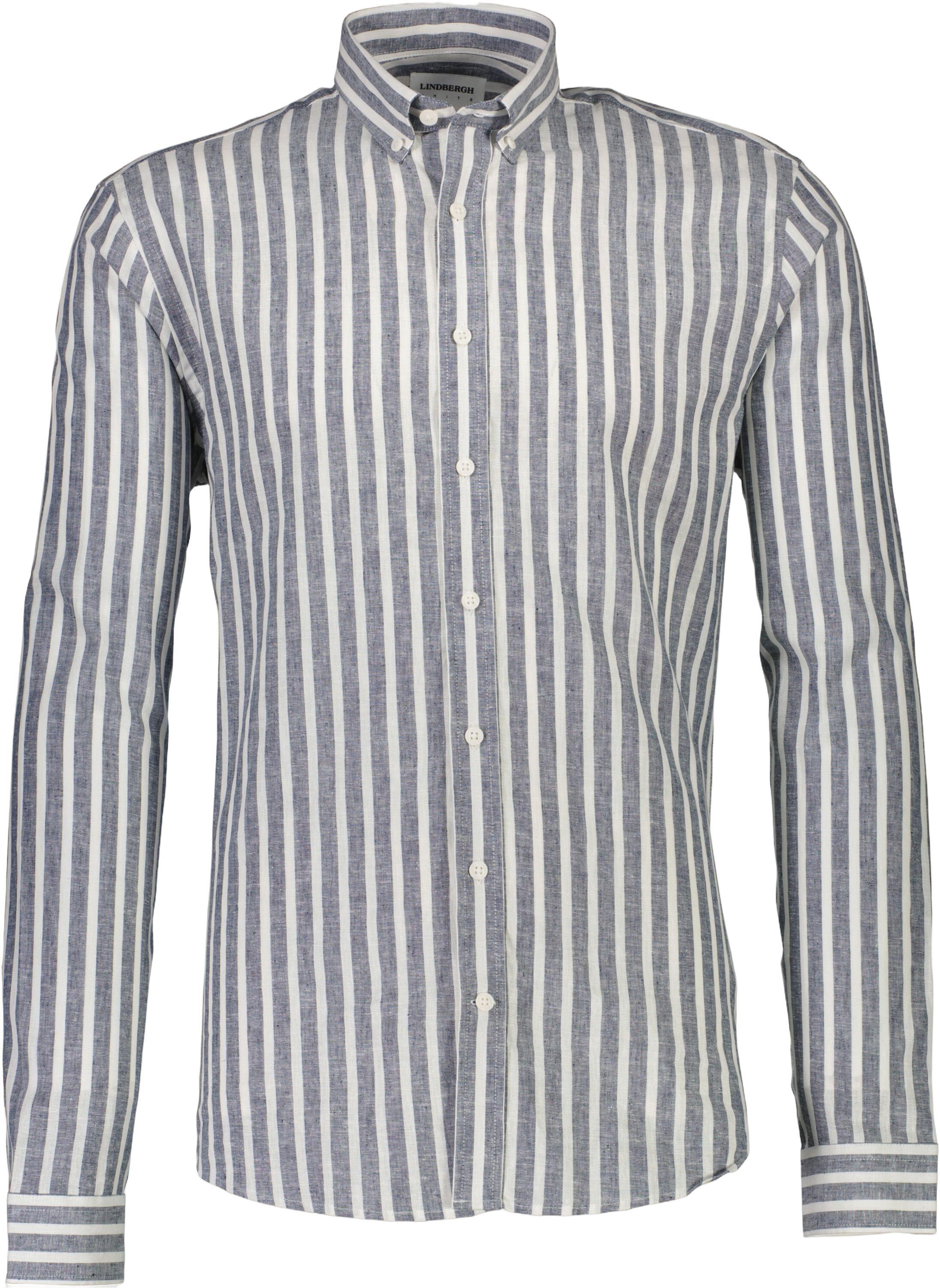 Striped cotton/linen shirt L/S